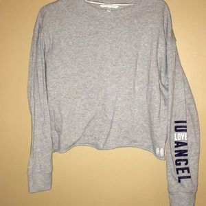 VS Gray cropped angel sweatshirt